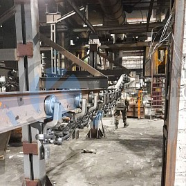 Большегрузный подвесной конвейер с гусеничным приводом